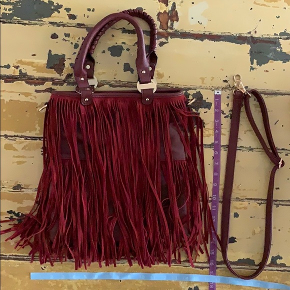 💥HOBO BAG💥 burgundy boho bag - Picture 8 of 8